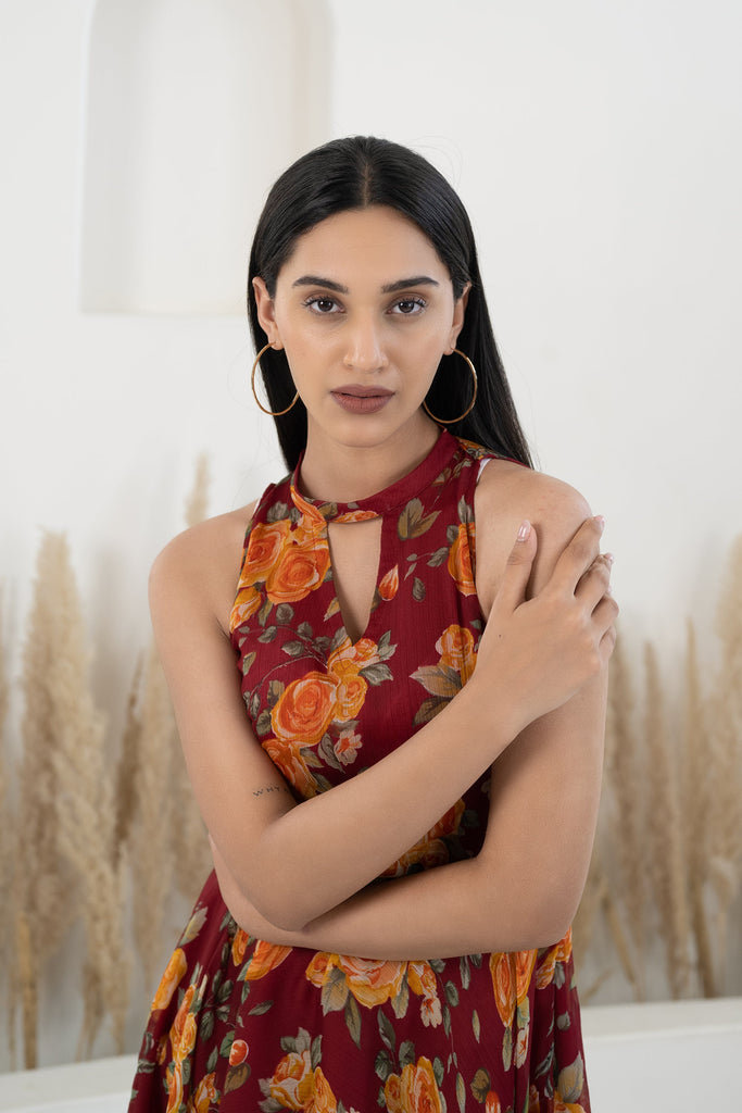Womenâ€™S Brown Maxi Dress