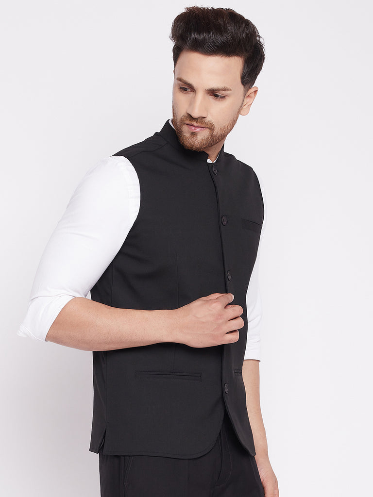 Men's Nehru Jacket With Welt Pocket