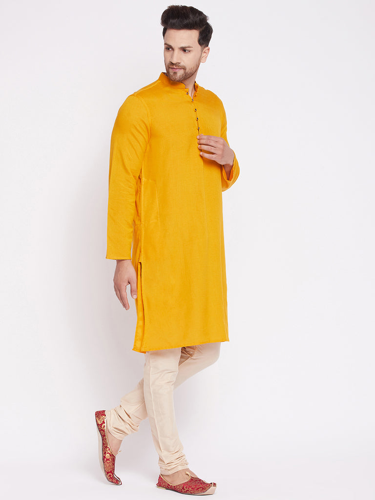 Men's Kurta with Slit Necklin