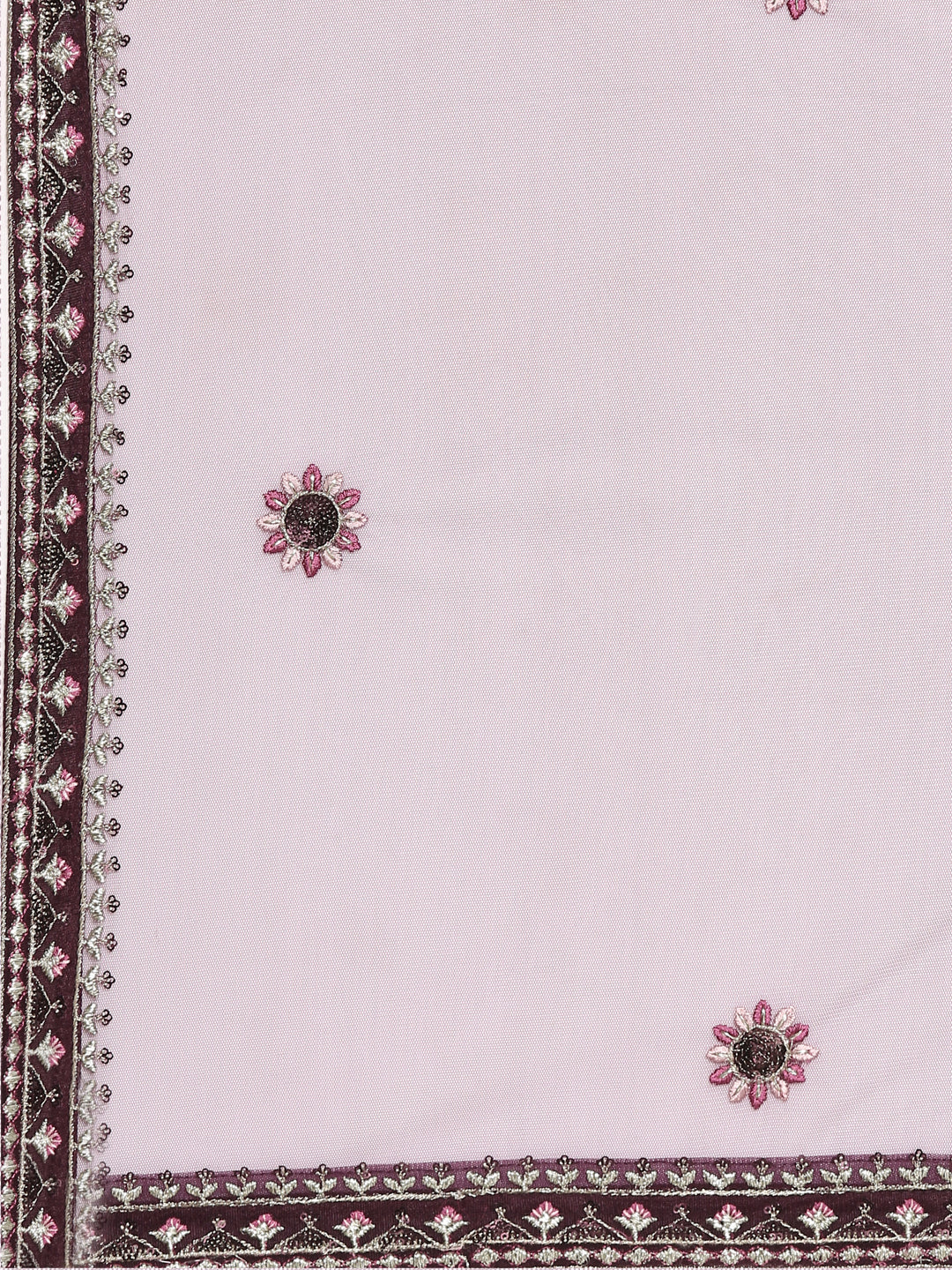 Women's Burgundy Net Sequinse Work Fully Stitched Lehenga & Stitched Blouse, Dupatta - Royal Dwells