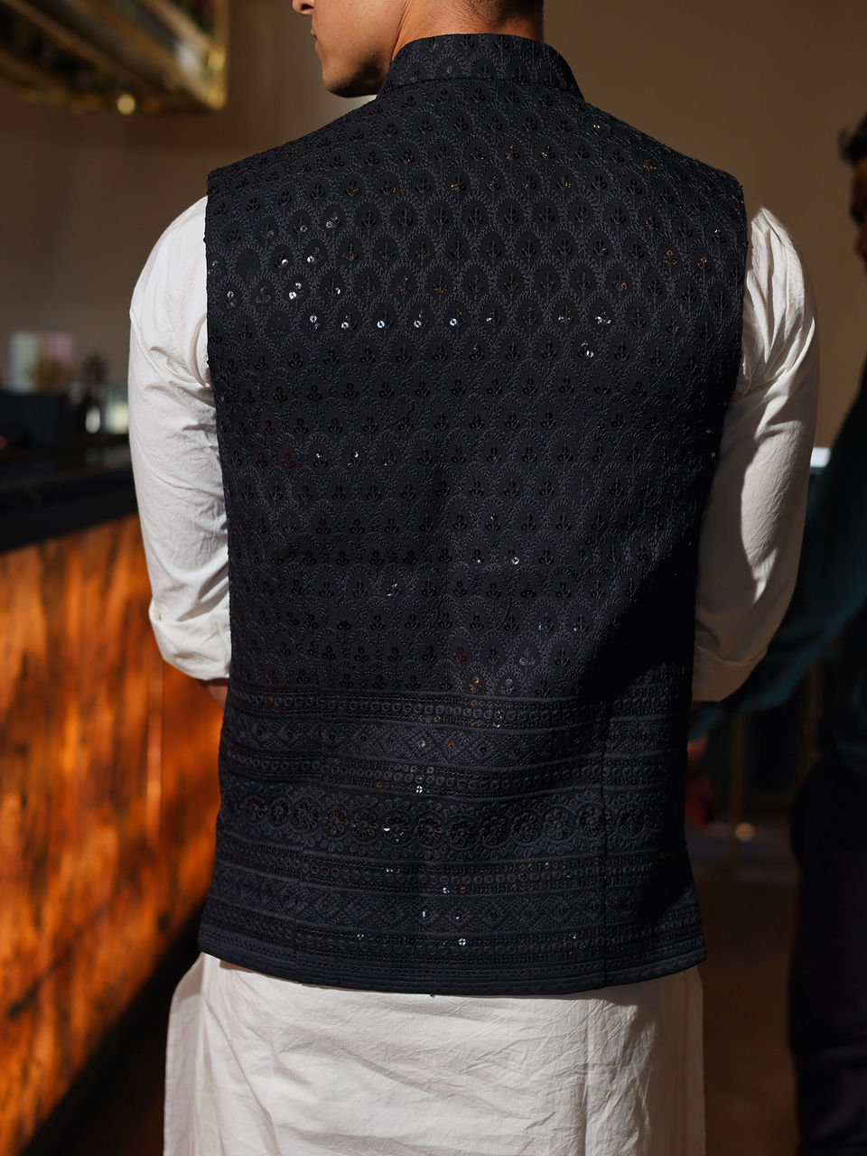 Men's Black Heavy Embroidery Jacket - Hatheli