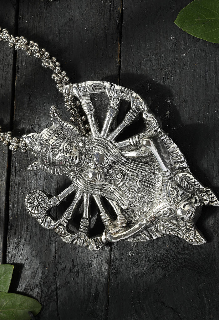 Johar Kamal German Silver Oxidised Combo Necklac