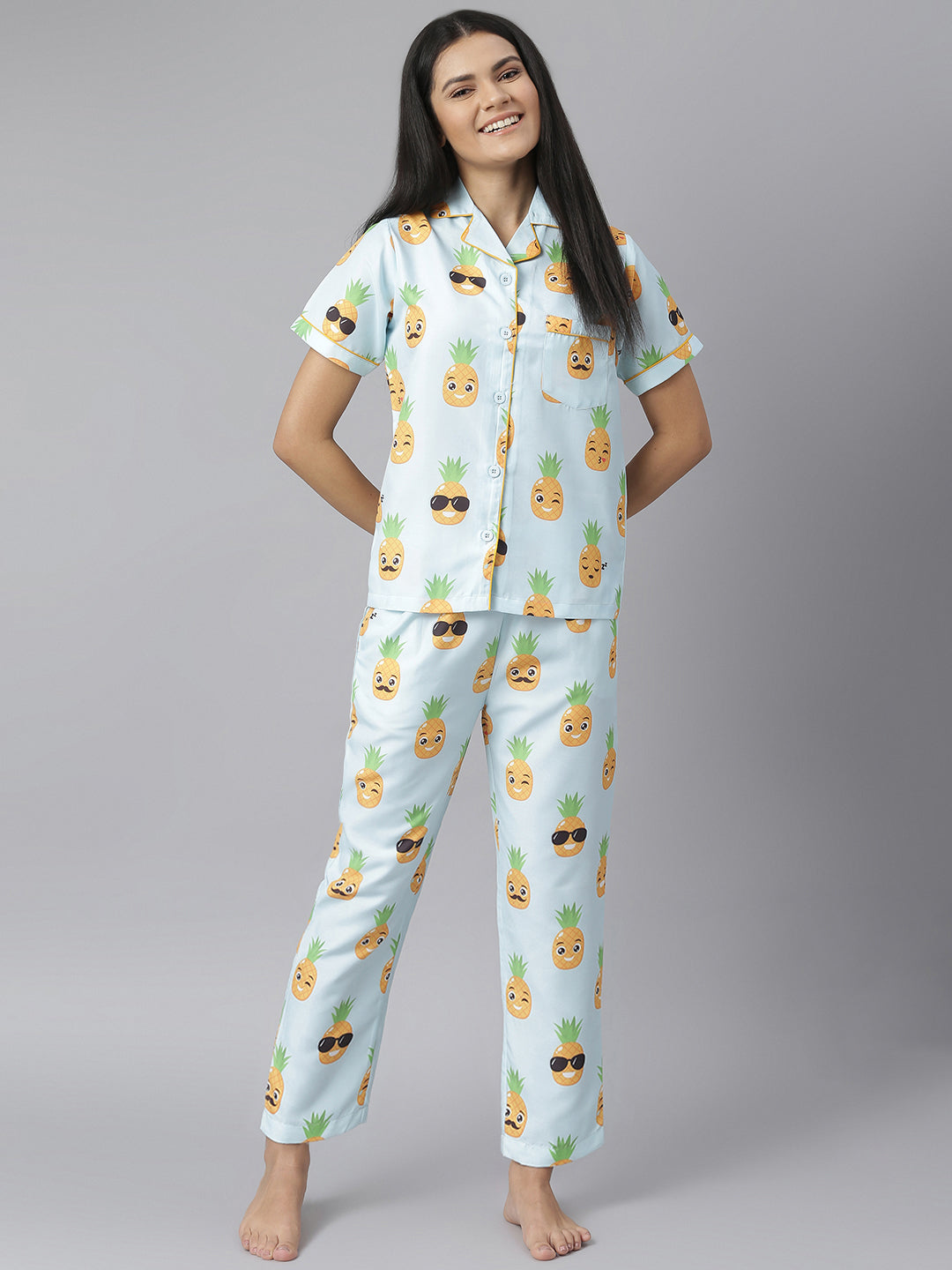 Women's Penguin Digital Print Night Suit Set - Stylestone