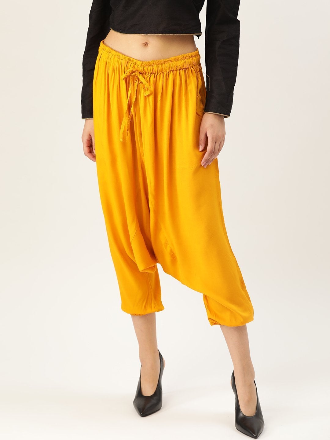 Women's Harem Pants - Mustard - InWeave