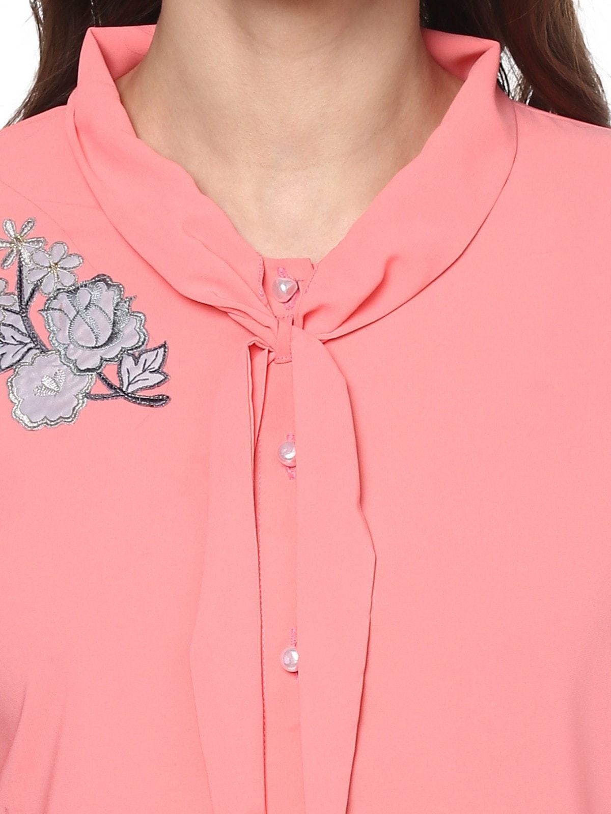 Women's Floral Collar Top - Pannkh