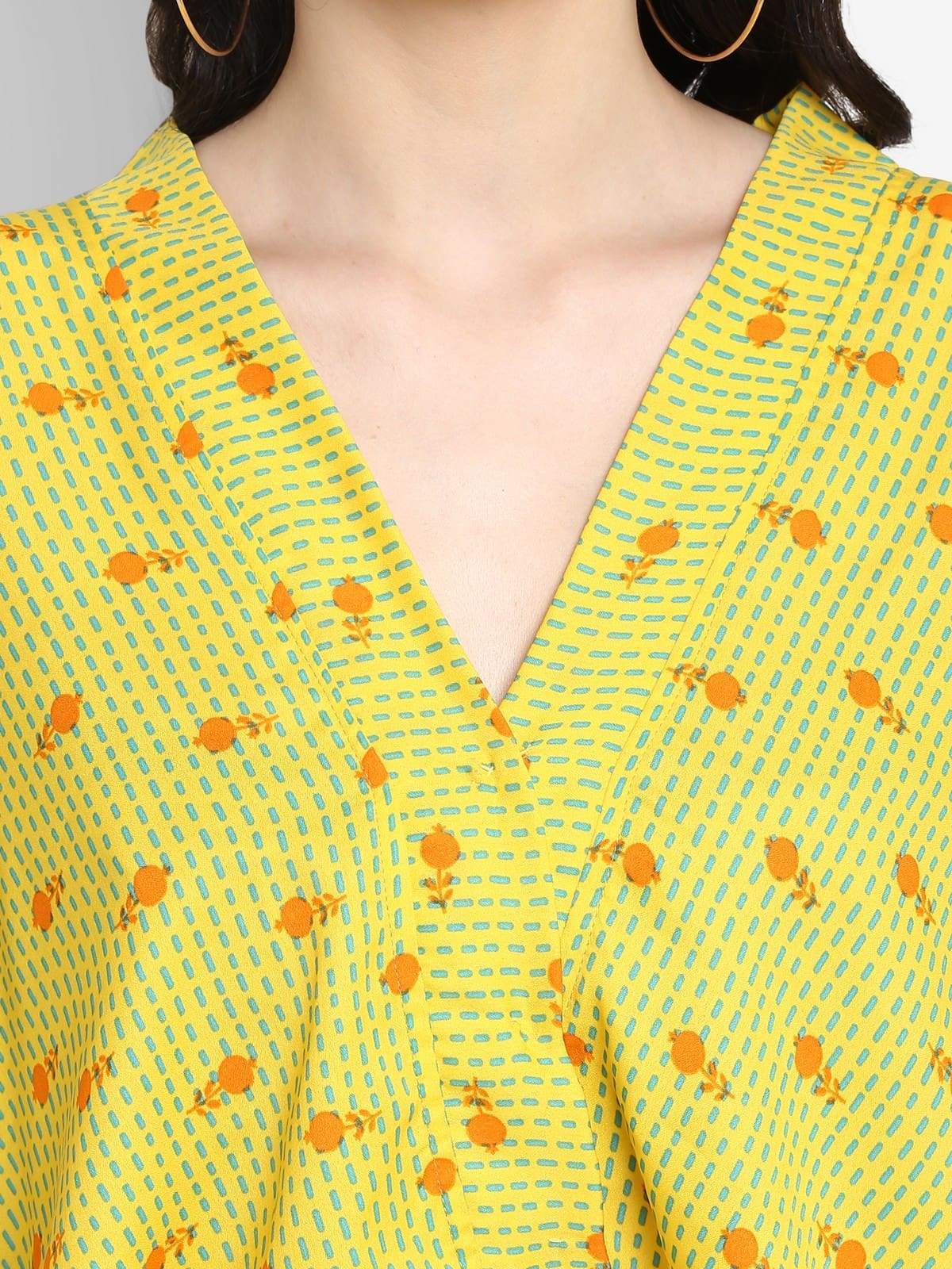 Women's Printed Kimono Sleeves Loose Top - Pannkh
