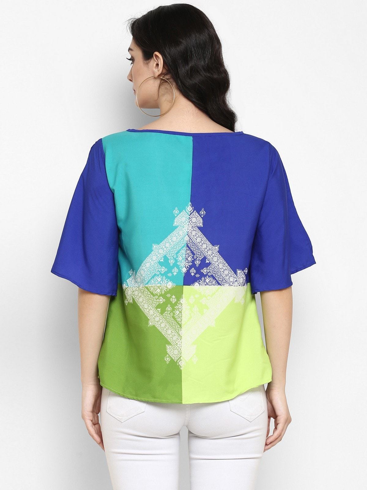 Women's Quirky Placement print Top - Pannkh