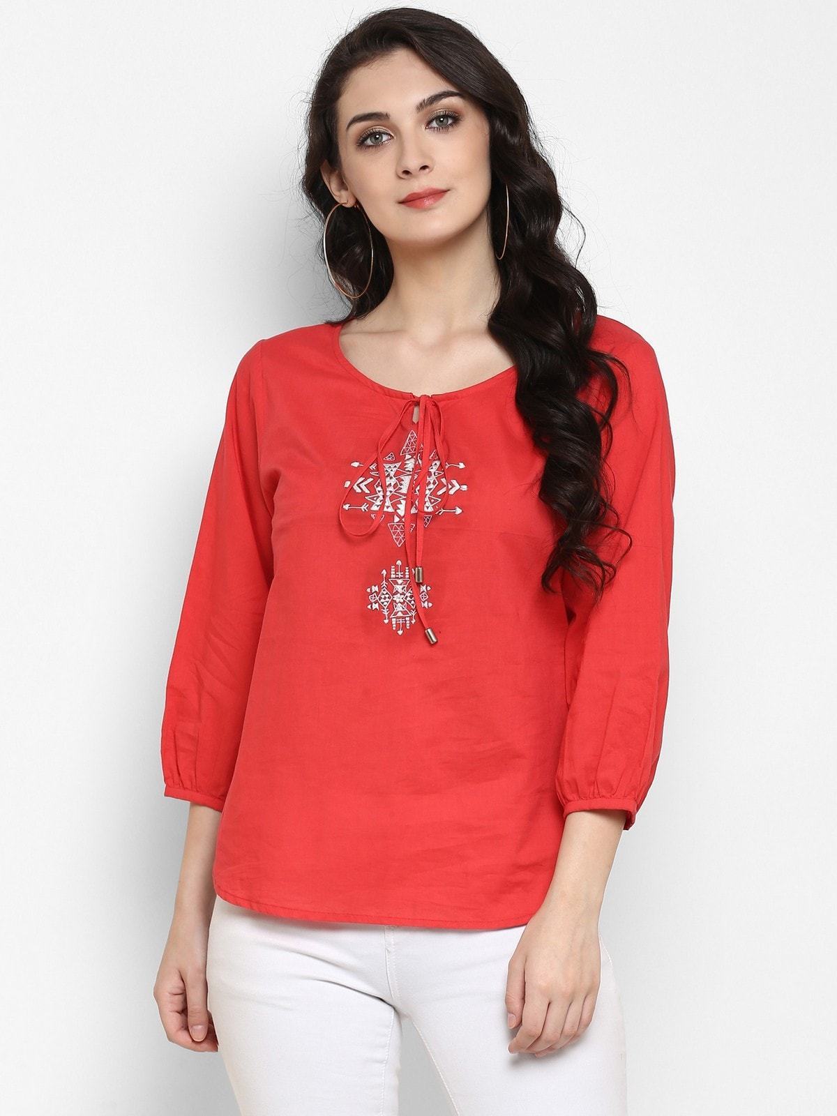 Women's Bohemian Embroidered Top - Pannkh