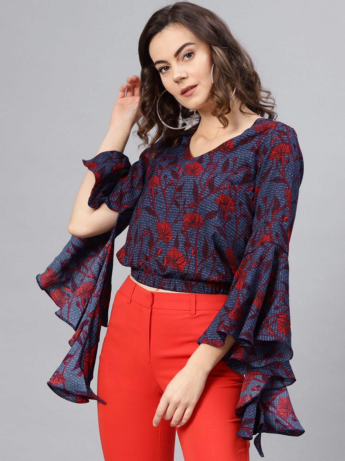 Women's Floral Printed Top - Pannkh
