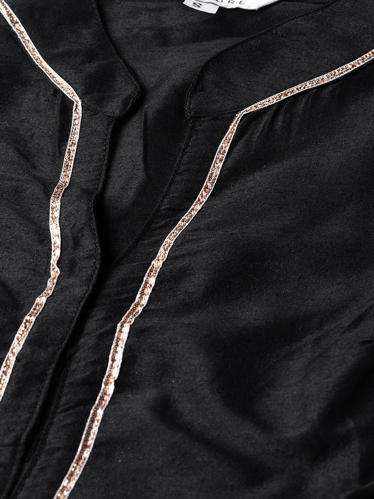 Women's  Black Solid Lehanga Choli With Dupatta