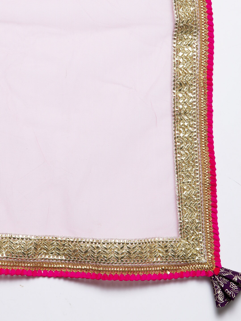 Women's  Purple Ready To Wear Lehenga & Blouse With Dupatta