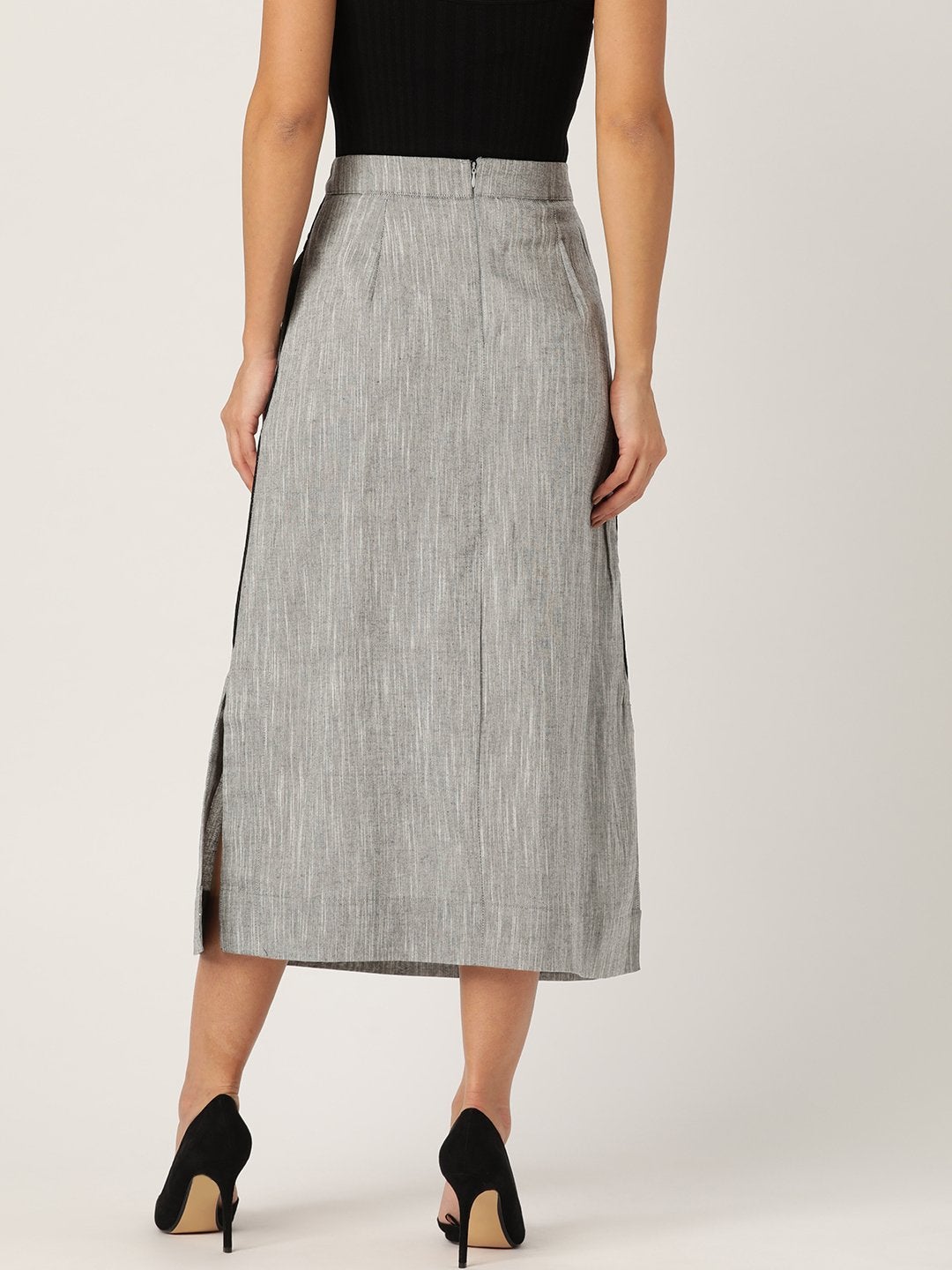 Women's Grey Skirt - InWeave