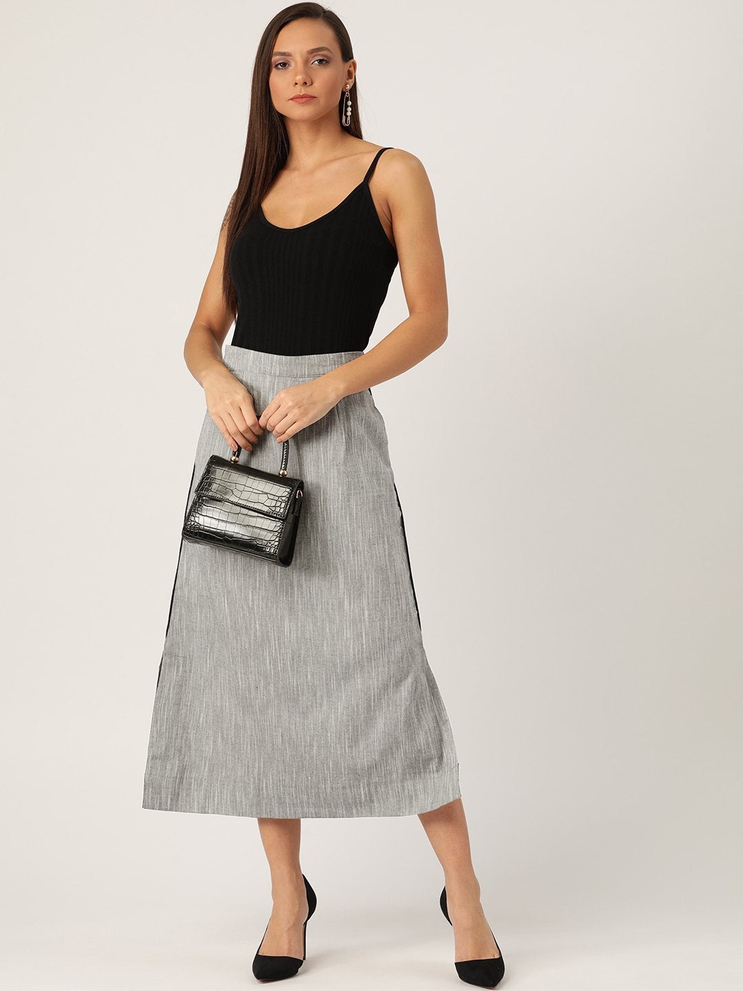 Women's Grey Skirt - InWeave