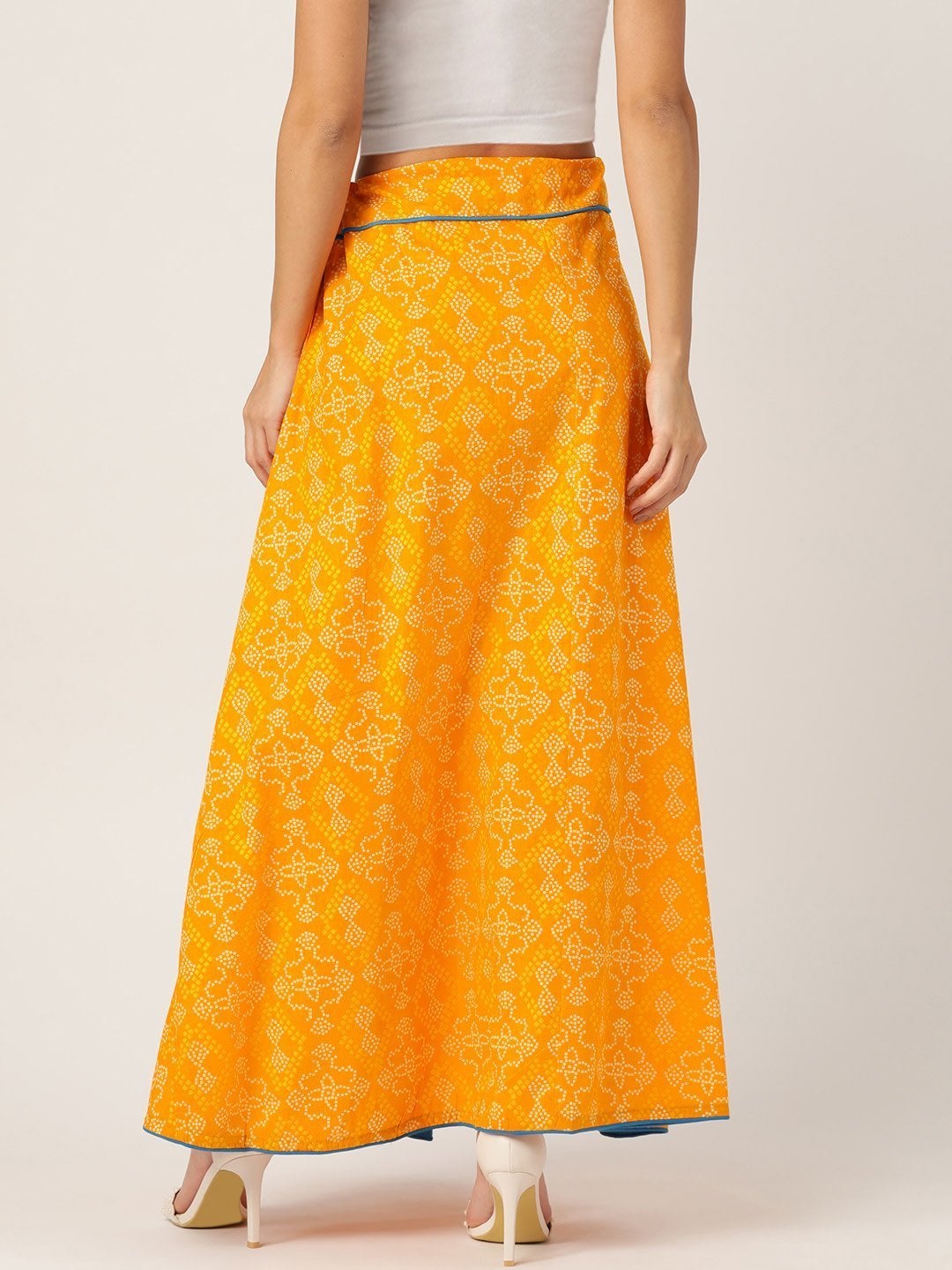 Women's Yellow Bandhini Skirt - InWeave