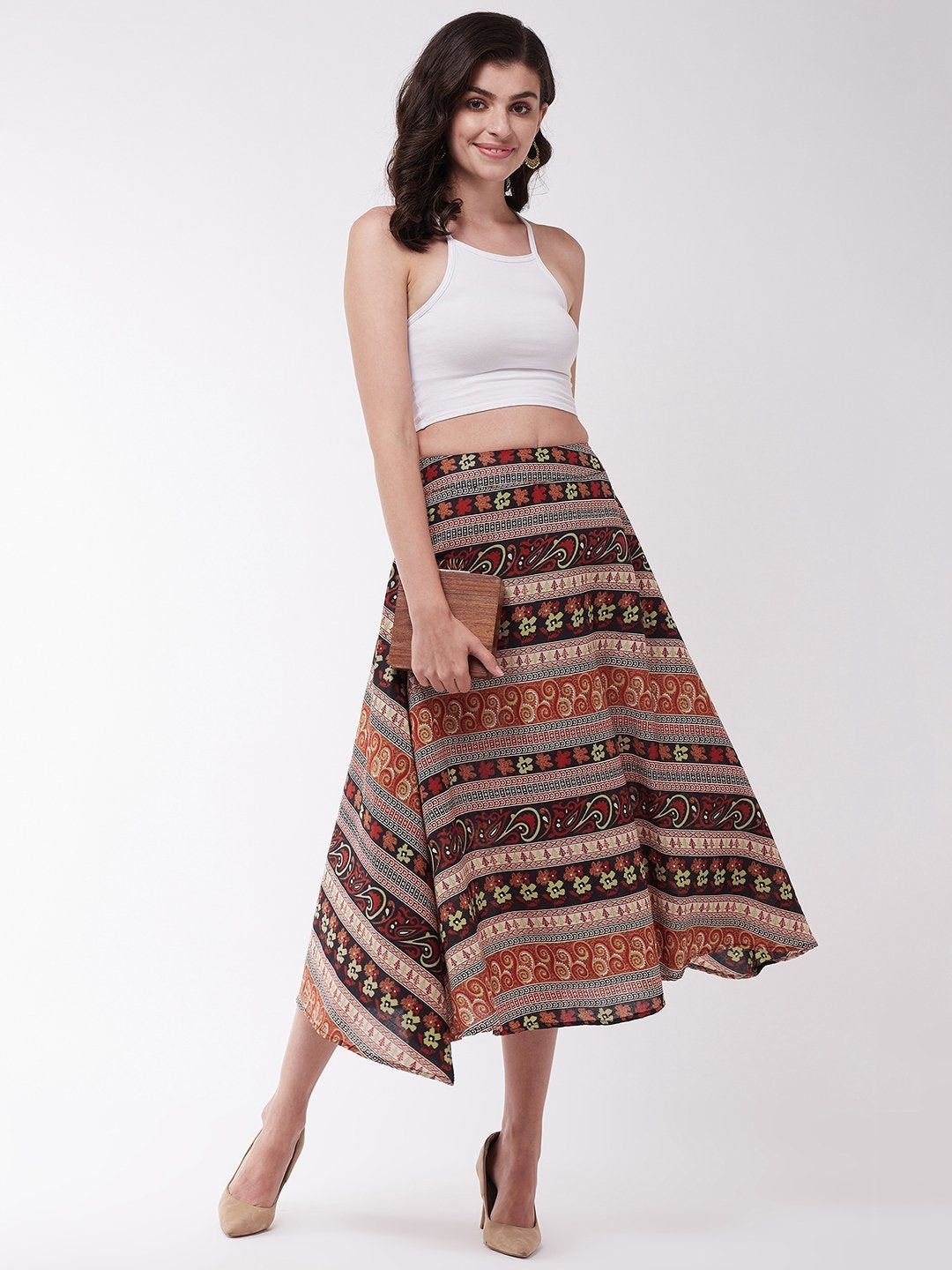 Women's Multicolour Skirt - InWeave