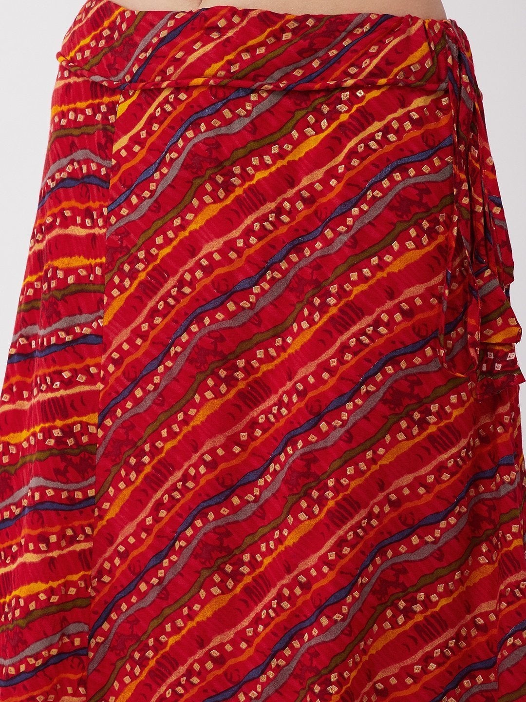 Women's Hot Pink Lahariya Skirt - InWeave