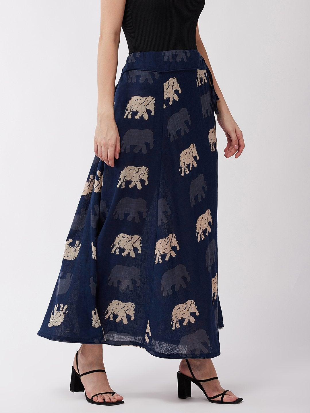 Women's Elephant Blue Skirt - InWeave