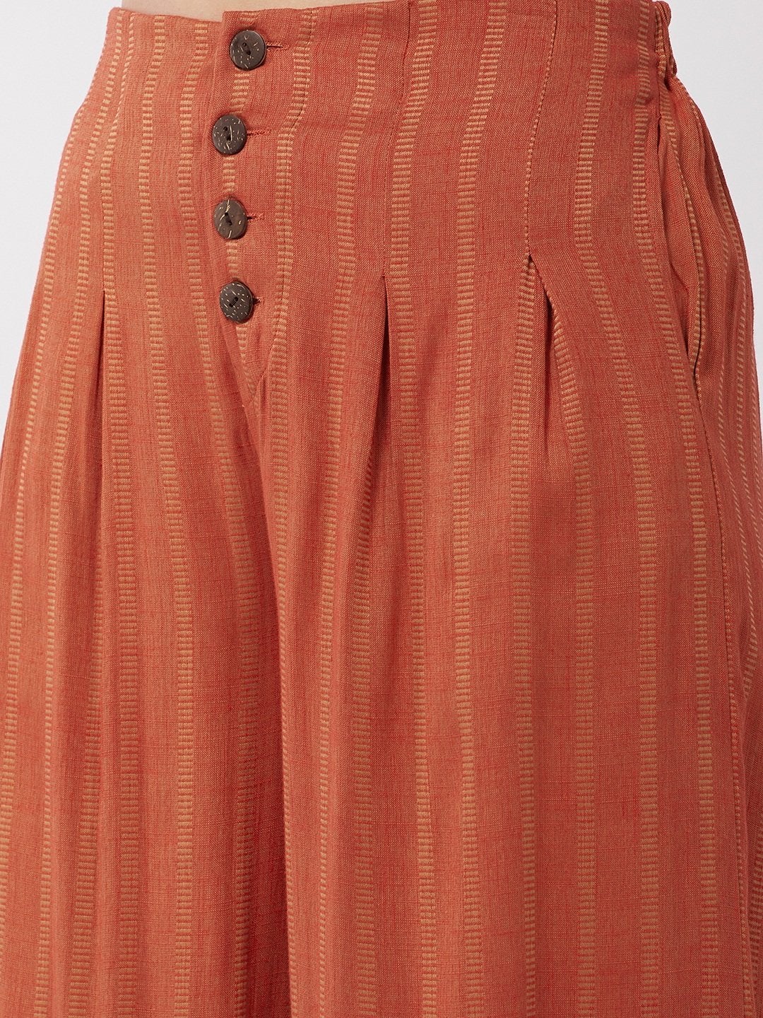 Women's Marmalade Orange Culottes - InWeave