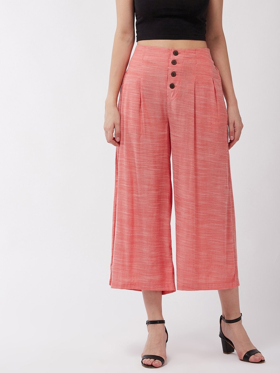 Women's Rouge Pink Culottes - InWeave