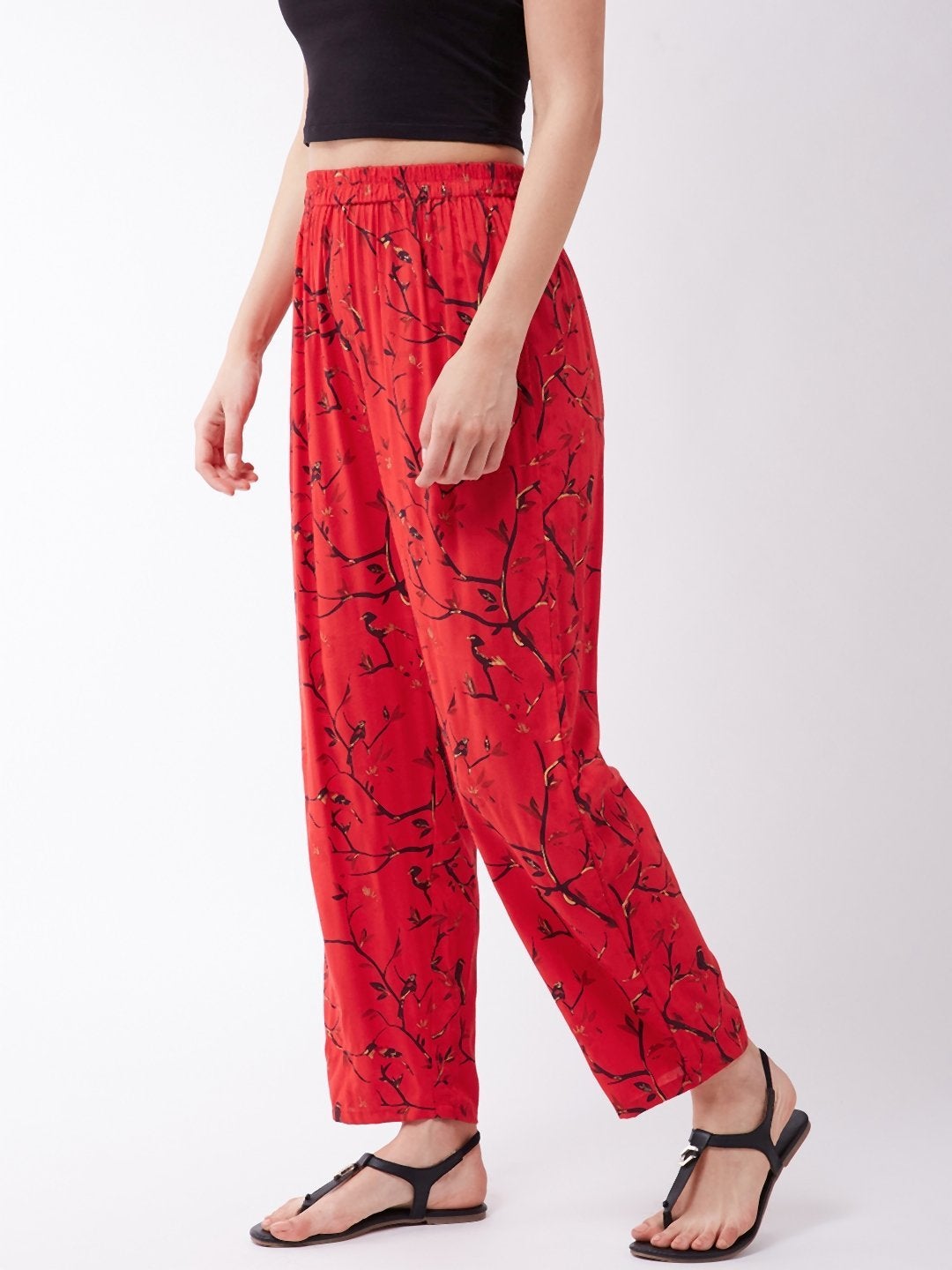 Women's Red &Gold Pant - InWeave