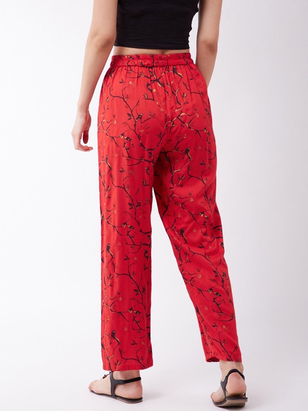 Women's Red &Gold Pant - InWeave