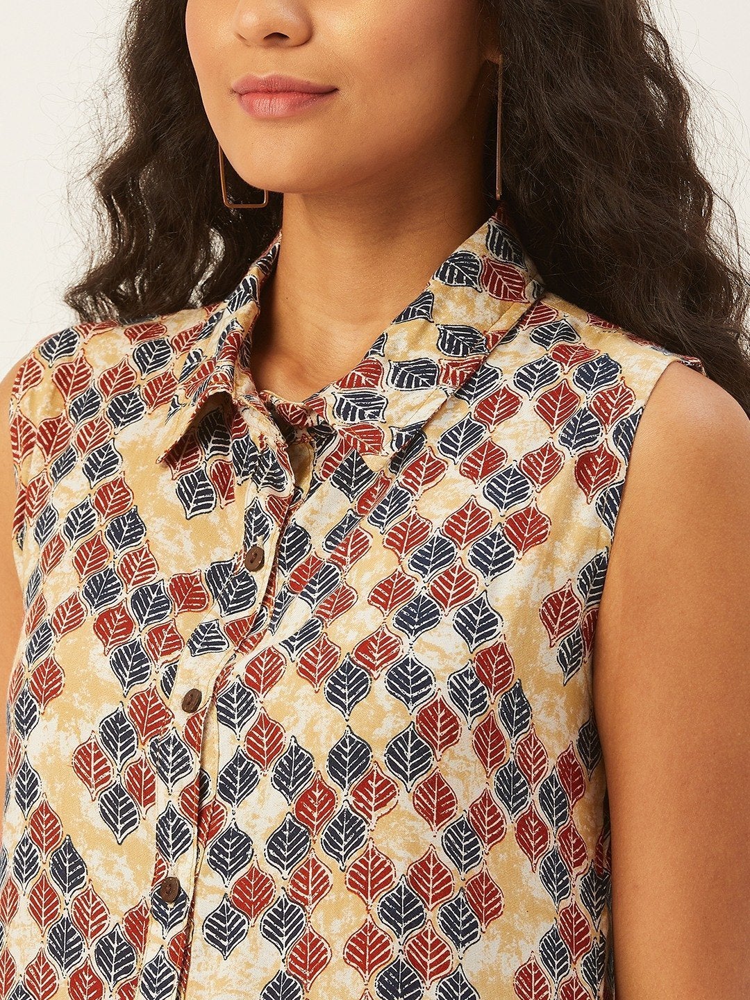 Women's Classy In Blue And Maroon - InWeave