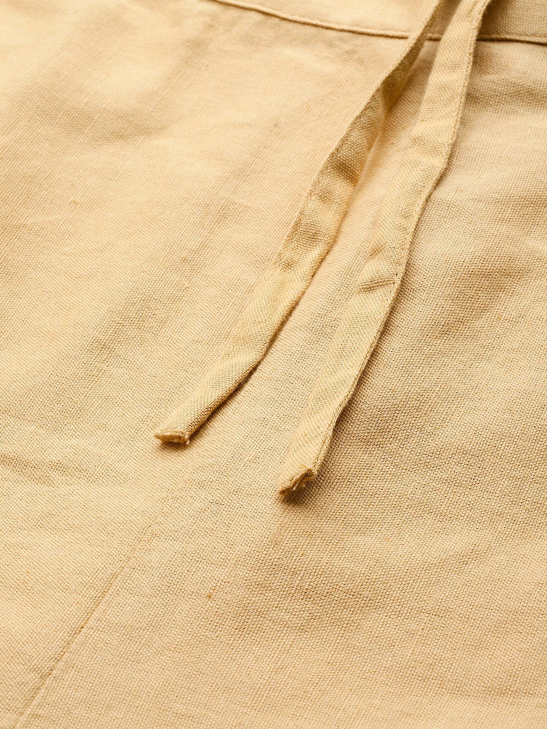 Women's Gold Cotton Solid Straight Pants - Juniper