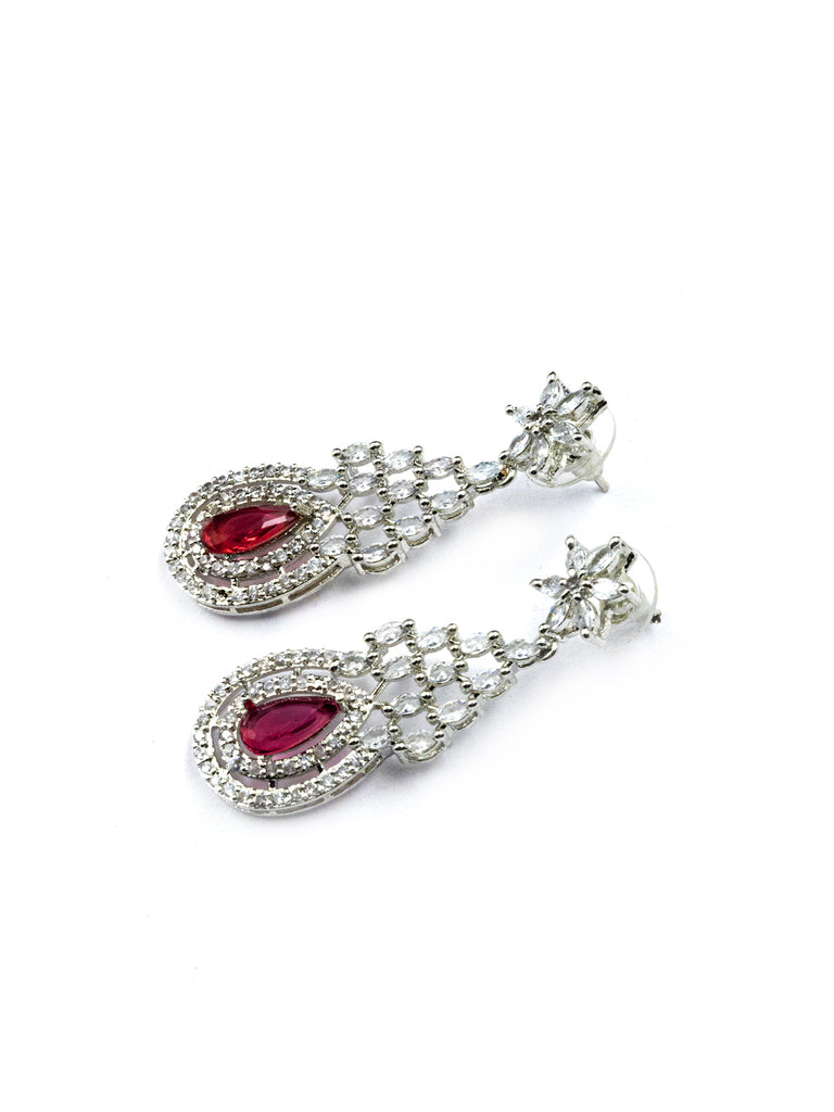 Women's Fashionable Cubic Zirconia Multi Tear Drop Necklace Set for Parties