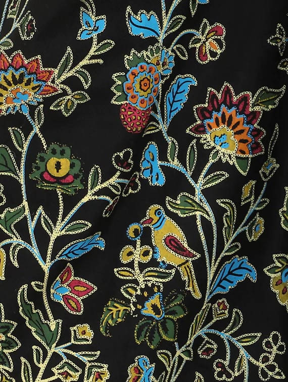Women's Rayon Cotton Black Floral Printed Palazzo Mfp040 - Moeza