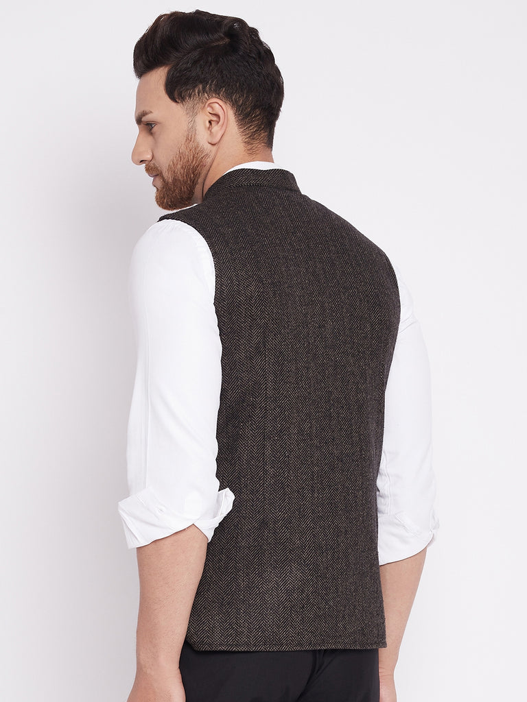 Men's Nehru Jacket With Welt Pocket