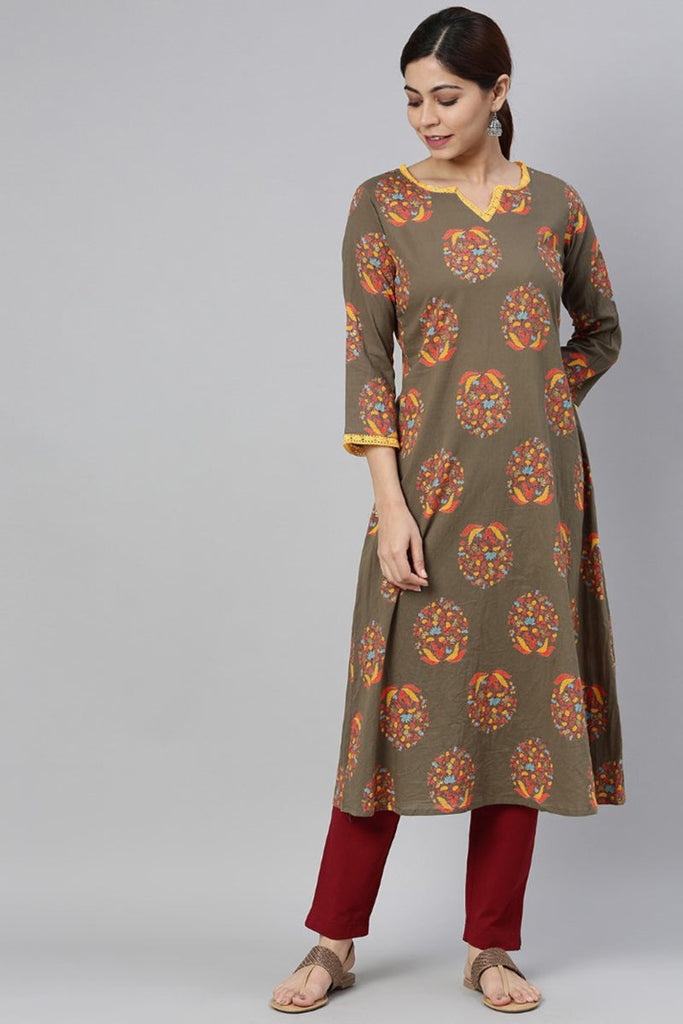Women's Cotton Printed Kurta