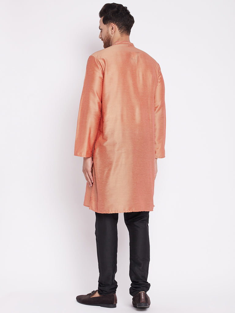 Men's Long Kurta with Band Colla