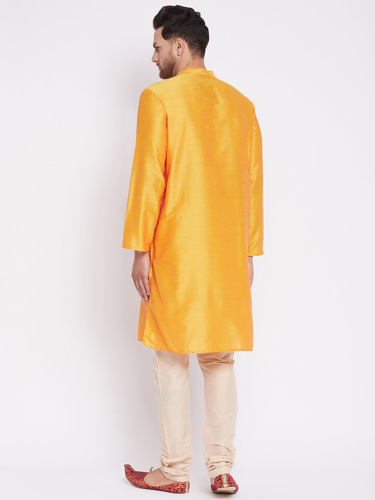 Men's Long Kurta with Band Colla