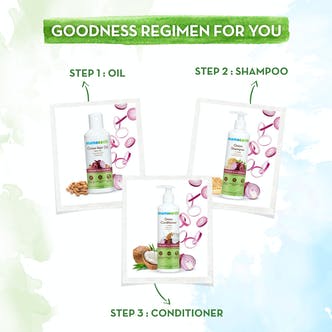 Onion Shampoo with Onion and Plant Keratin for Hair Fall Control - 250ml - Mama Earth