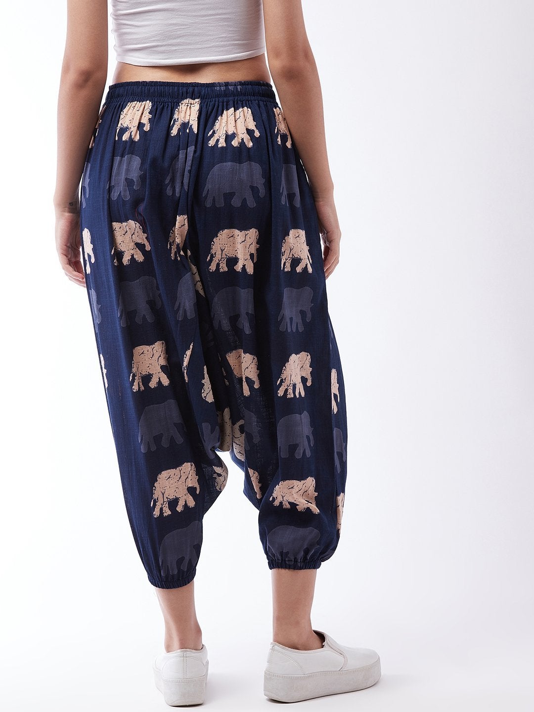Women's Elephant Print Harem Pants For Teens - InWeave