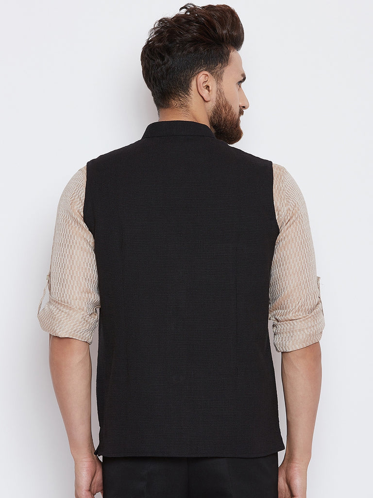Men's Cocktail Night Black Nehru Jacket