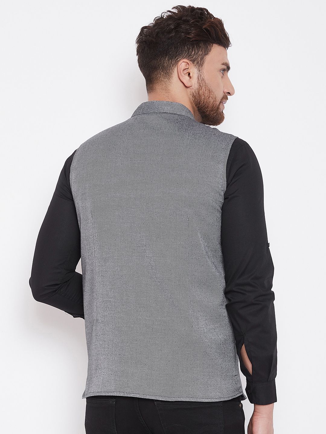 Men's Grey Nehru Jacket