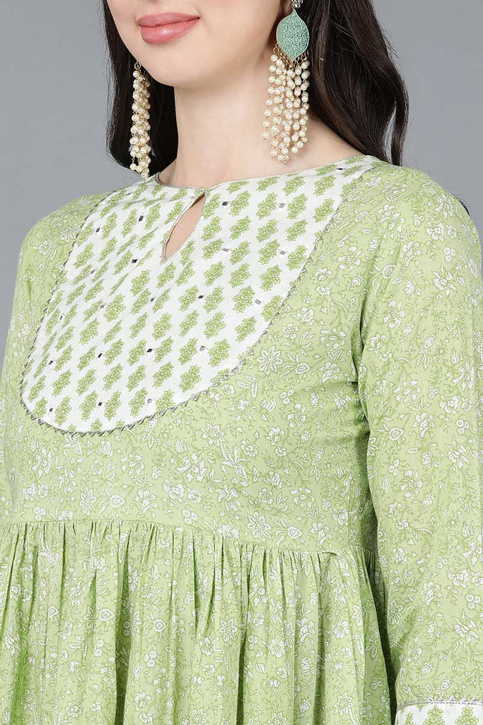 Women's Cotton Printed Kurta Pants With Dupatta
