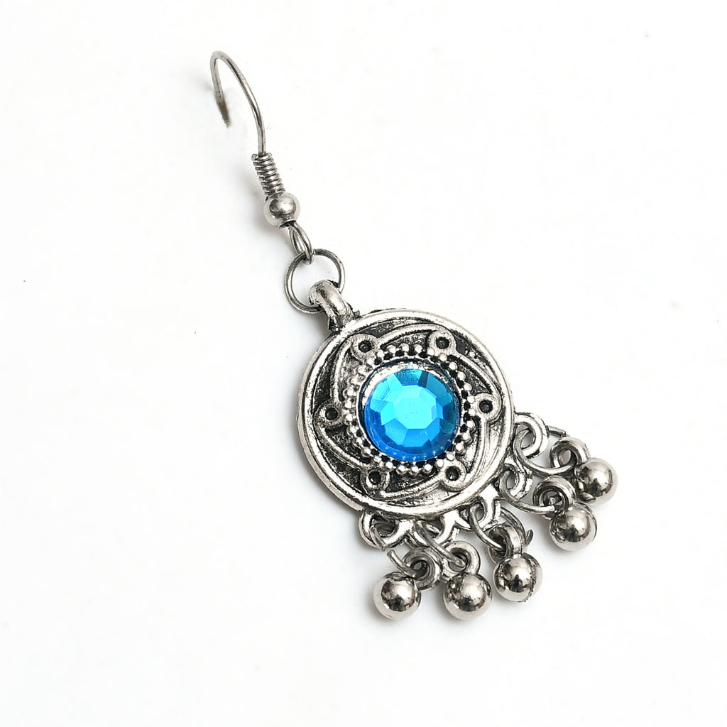 Kamal Johar Silver-Plated Multi Color Necklace with Ear