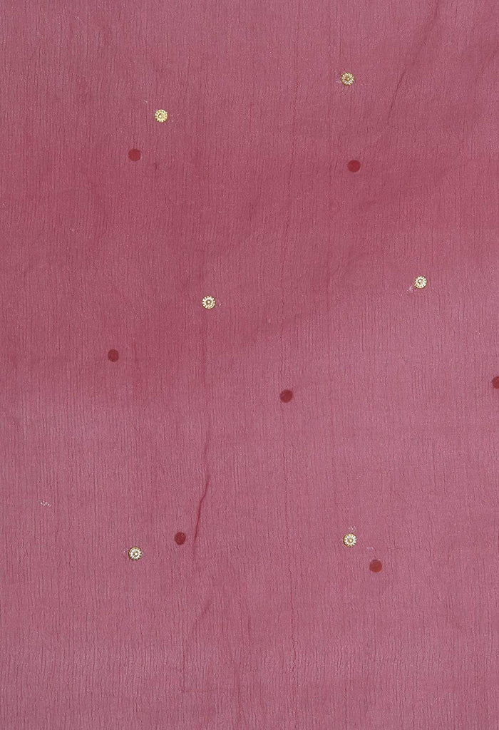 Women's Orgenza Cotton Golden Chandna Work Maroon Dupatta Mfd0043