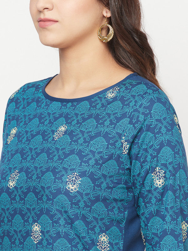 Women's Rayon Digital Screen print straight kurta,Bl