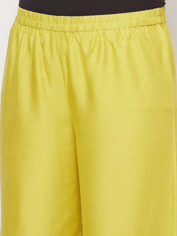 Women's Rayon Flared slip-on Palazzo,Parrot Gre