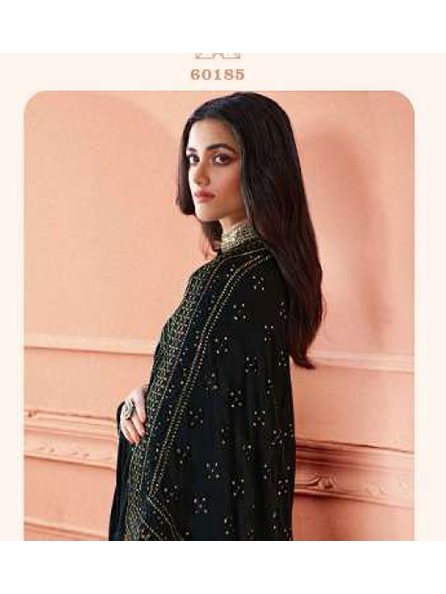 Women's Black  Dola Silk Embroidered Salwar Suit - Fashion Forever