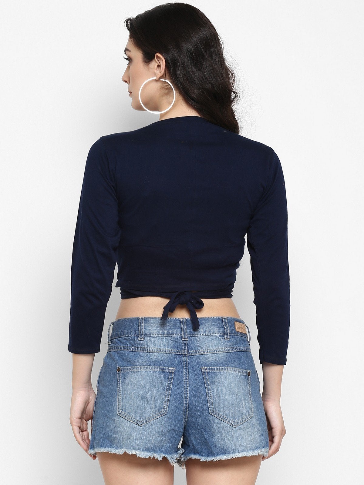 Women's Knitted Knot Style Crop Top - Pannkh