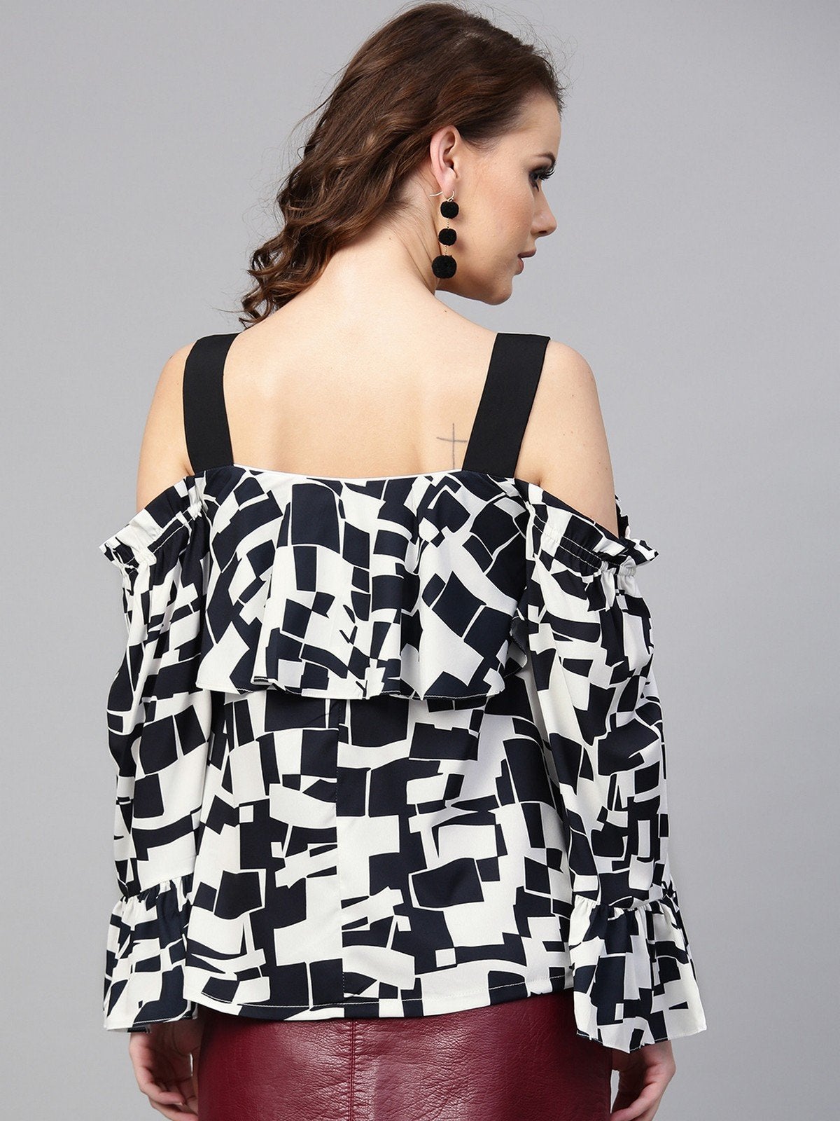 Women's Abstract Print Top - Pannkh