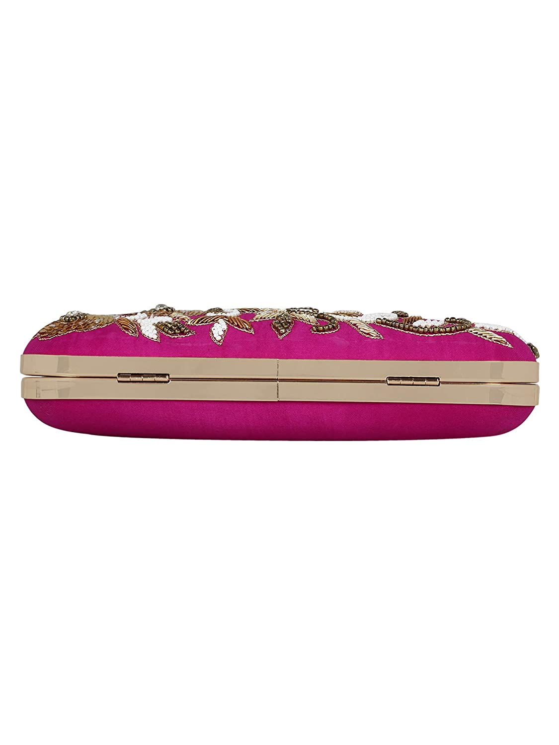 Women's Purple Color Adorn Embroidered & Embelished Party Clutch - VASTANS