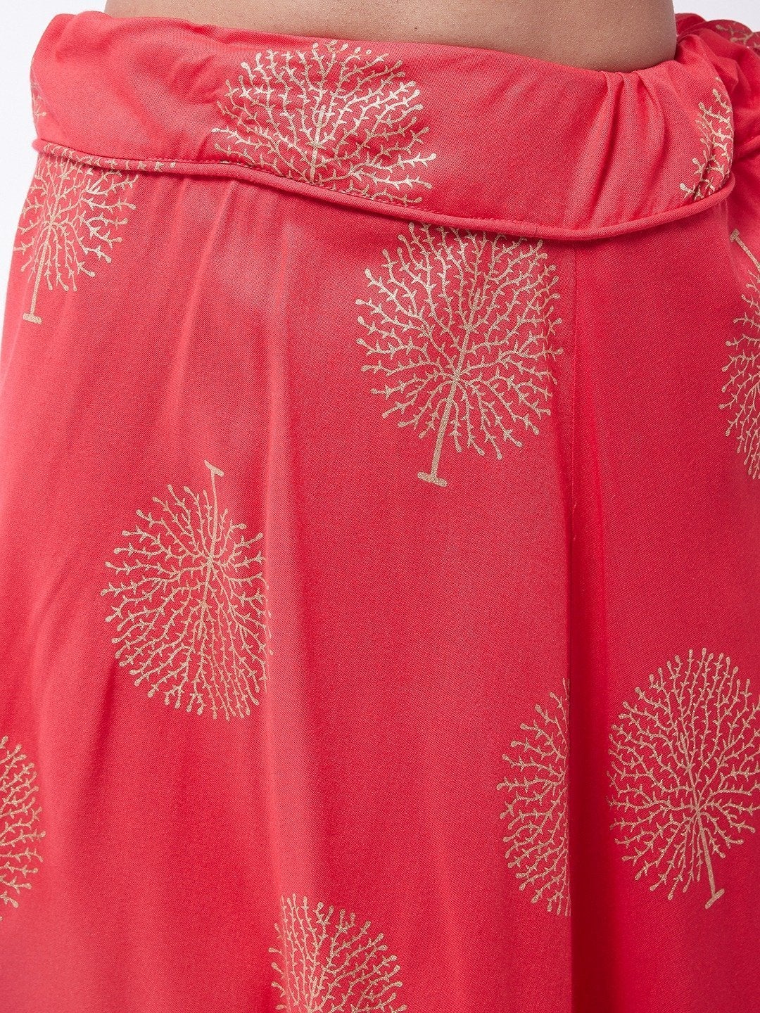 Women's Mustard Kurta Skirt Set With Dupatta - InWeave