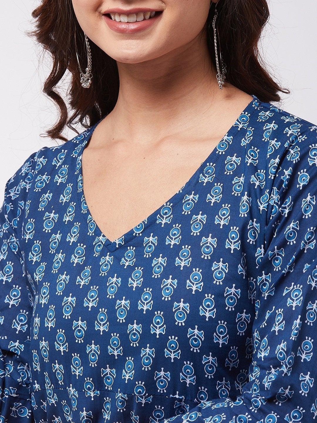 Women's Indigo Striped Kurta Set
