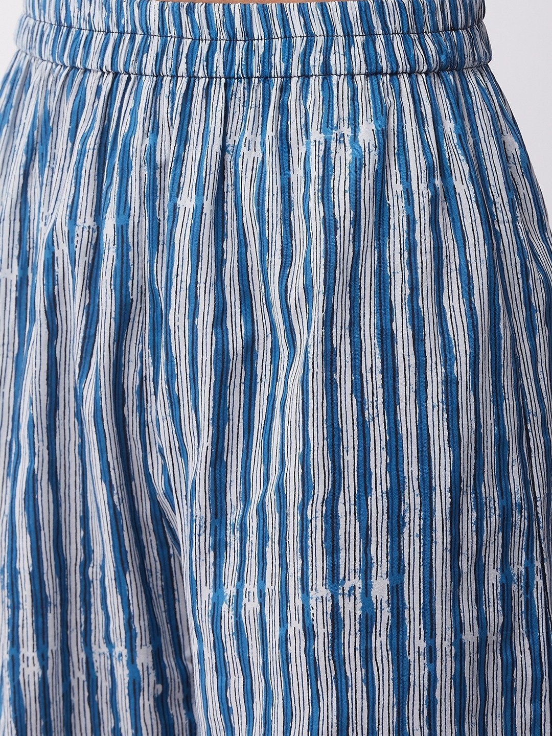 Women's Indigo Striped Kurta Set