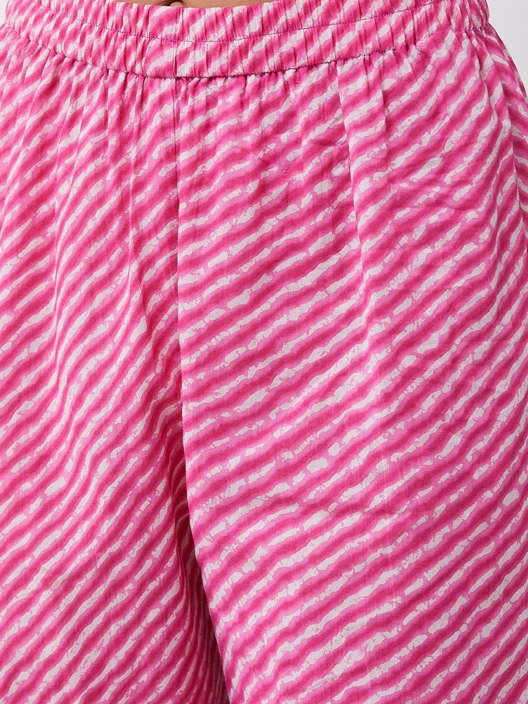 Women's Aqua Pink Kurta Pant Set - InWeave